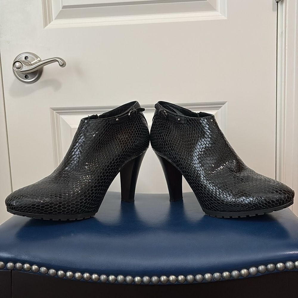 Aquatalia Black Python Weatherproof Booties! - image 2